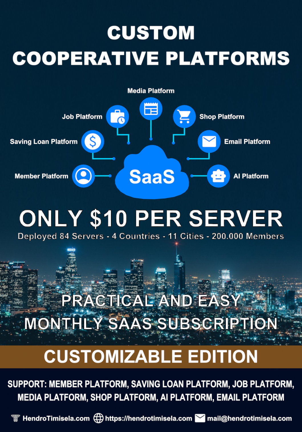 Paket Layanan dan Langganan Custom Cooperative Platform SaaS 1 Bulan